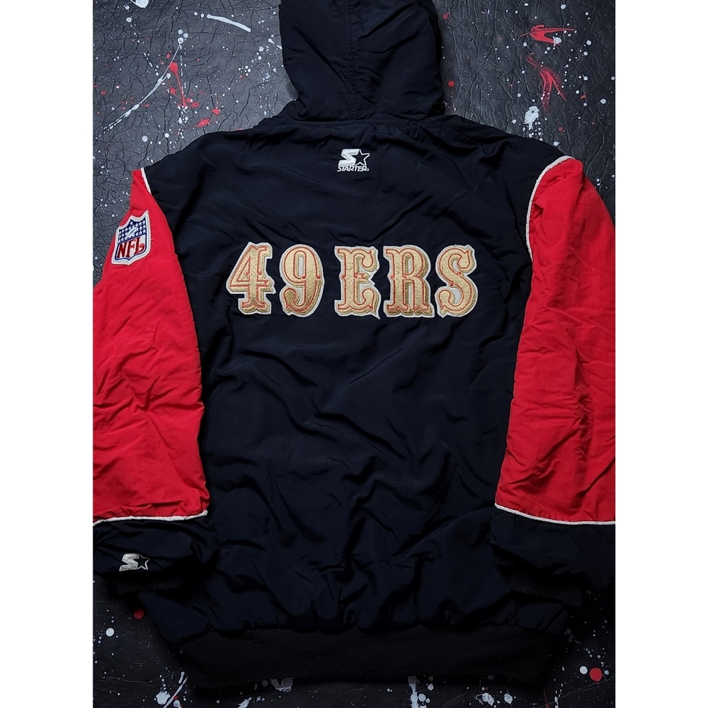 Vintage 80s San Francisco 49ers stitched Starter NFL bomber style puffer jacket